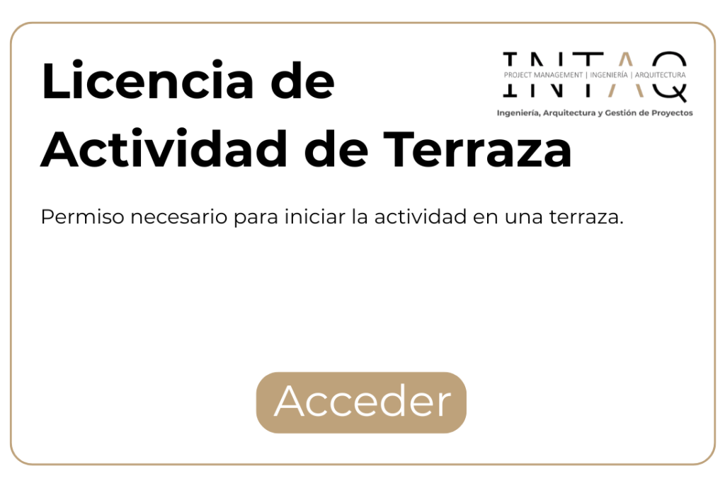LICENCIA DE ACTIVIDAD DE TERRAZA