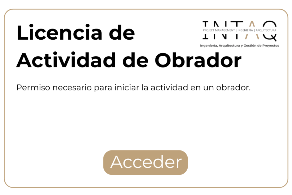 LICENCIA DE ACTIVIDAD DE OBRADOR