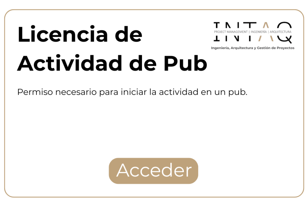 LICENCIA DE ACTIVIDAD DE PUB